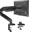 MOUNTUP Single Monitor Desk Mount Holds Screen up to 32 inch, Height Adjustable Monitor Arm, Computer Monitors Stand with Clamp/Grommet Mounting Base, VESA Mounts Fit 4.4-17.6lbs Computer, Black