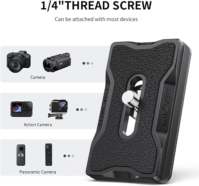 K&F CONCEPT K-28 Camera Tripod Quick Release Mounting Plate - Image 7