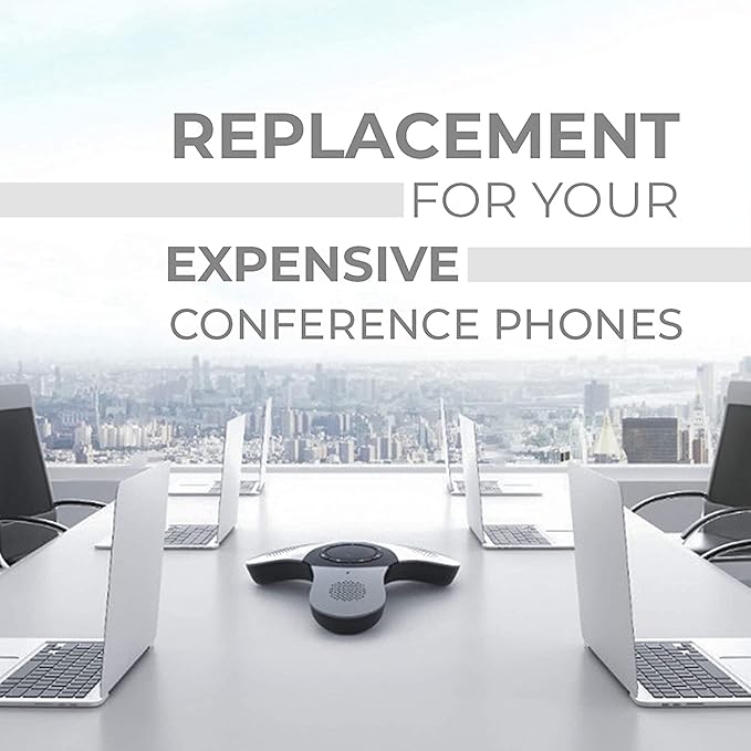 Skywin Bluetooth Conference Speaker with Microphone, 3 Pack Portable Wireless Speaker for Office Desk, Computer, and Laptop, Bluetooth Microphone for Conference Room, and PC, Smart Speakerphone