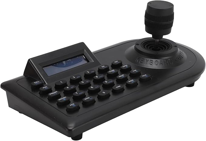Yunseity PTZ Camera Joystick Controller, Dome IP PoE Camera Controller Keyboard with 3D Joystick, RS485 232, for PELCO D, for PELCO P, for Controlling 32 NVR DVRs 256 Ball Cameras (US Plug)