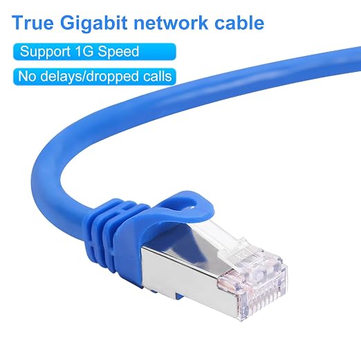 CAT 6 Shielded Ethernet Cable 50FT, Indoor High-Speed 10Gbps Snagless Shielded - Image 3
