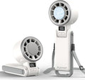 PlayHot Upgraded Portable Handheld Fan with 60°F Ice Cooling, Up tp 12Hrs Personal Fans Portable Rechargeable, 5 Speed 25550RPM Powerful Portables Fan Handheld, Hand/Neck/Desk Fan 3 IN 1(White)