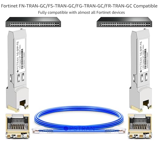 OPSTRAN 1000BASE-T SFP RJ45 Copper Transceiver Module Compatible with Fortinet FS-TRAN-GC FG-TRAN-GC FR-TRAN-GC 100m Cat5e/6