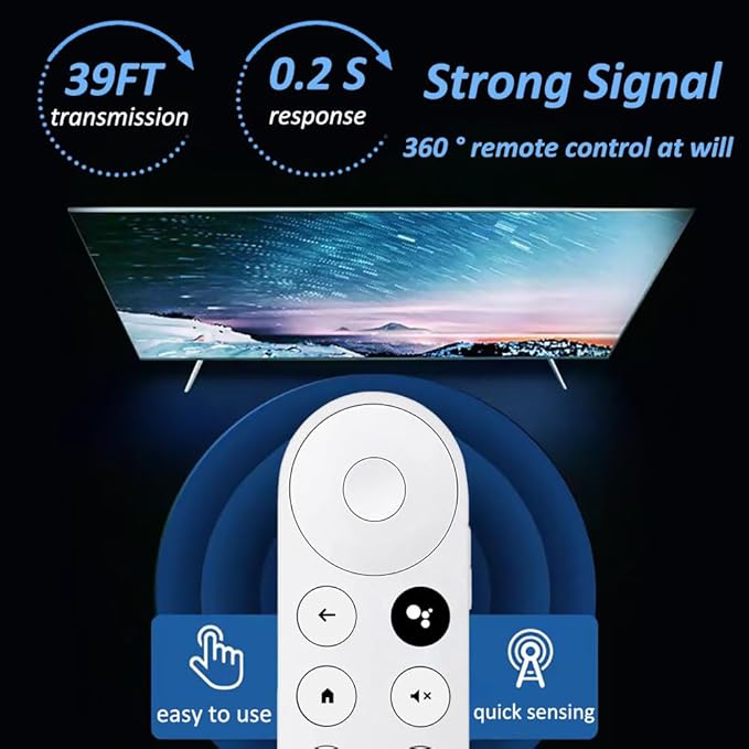 New Voice Remote for Google Chromecast 4k Snow TV, G9N9N Replacement Remote Control for Google TV, GA01920-US, GA01409-US, GA01923-US, GA01919-US