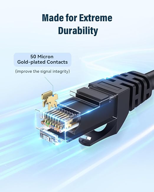 Cat 6 Ethernet Cable 3ft, High Speed 10Gbps Network Cable, UTP 24AWG Flexible - Image 5
