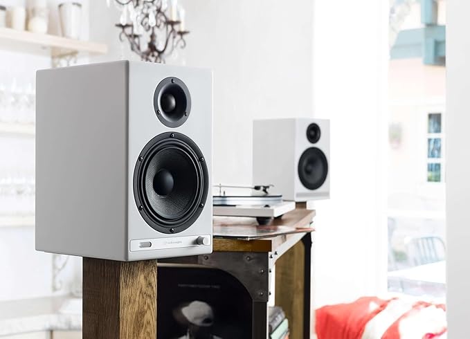 Audioengine HD6 Premium Powered Bookshelf Speakers | 150W Audiophile-Grade Bluetooth 5.0 Speakers with aptX HD | 24-Bit DAC | Real Wood Veneer