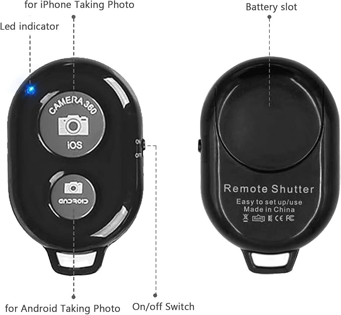 Wireless Remote Shutter for Cellphones and Tablets, AOQIYUE Wireless Remote for - Image 3