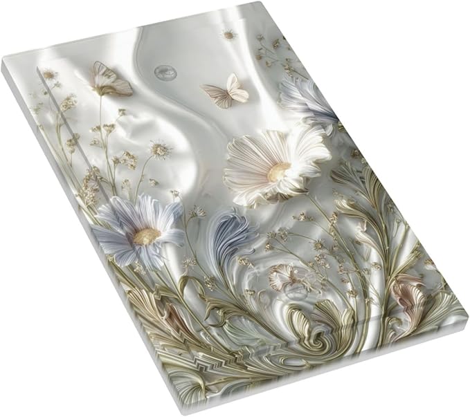 Bvtewkhz Boho Floral Wild Flower No Device Single Blank Decorative Light Switch Covers Electrical Faceplate Switch Plates for Bathroom Kitchen Home