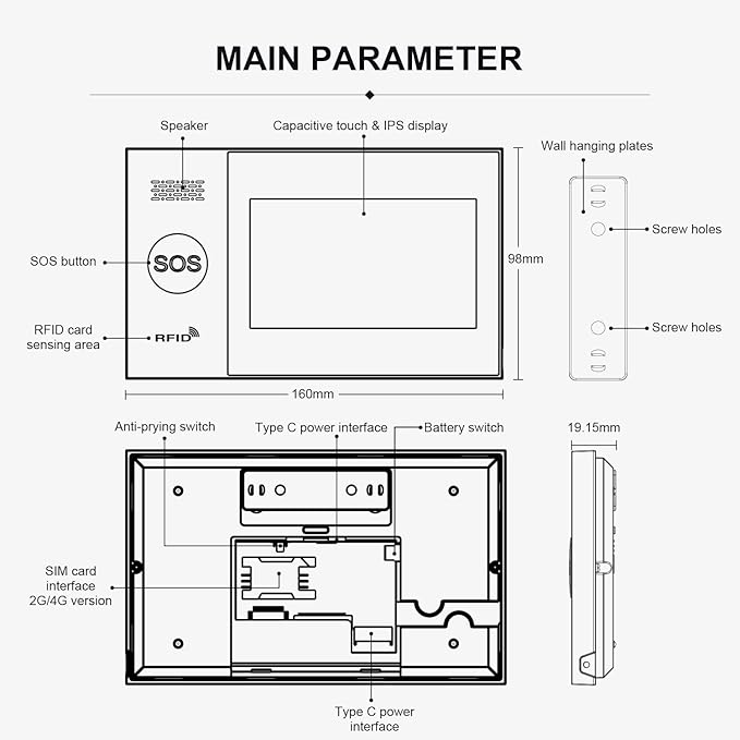 PGST WiFi Alarm System with 5MP HD Security Camera,Wireless Home Security System with Door Alarm Sensor,Motion Detector,The Older SOS Button,Tuya APP Instant Alerts for Villa,Apartment,Kids Safety