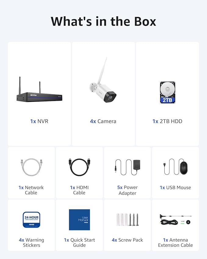 ANNKE 4K 16CH Wireless Security Camera System, 8MP NVR - Image 9
