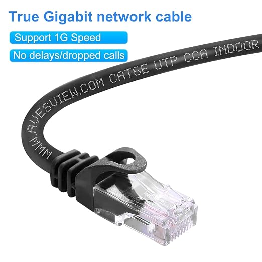 CAT 6 Ethernet Cable 10FT, Indoor High-Speed 10Gbps Snagless CAT6 10FT Ethernet - Image 2