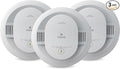 Kidde Smoke Detector for Home, 10-Year Battery Powered, Voice Alerts, LED Light Notifications, 3-Pack