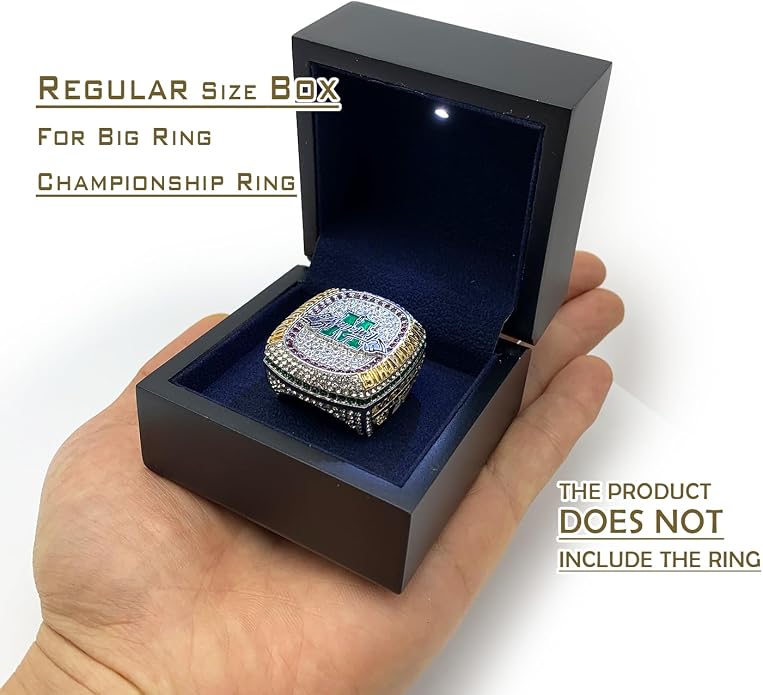 Wooden Lighting Display Box for Championship Ring – LED Illuminated, Available - Image 5