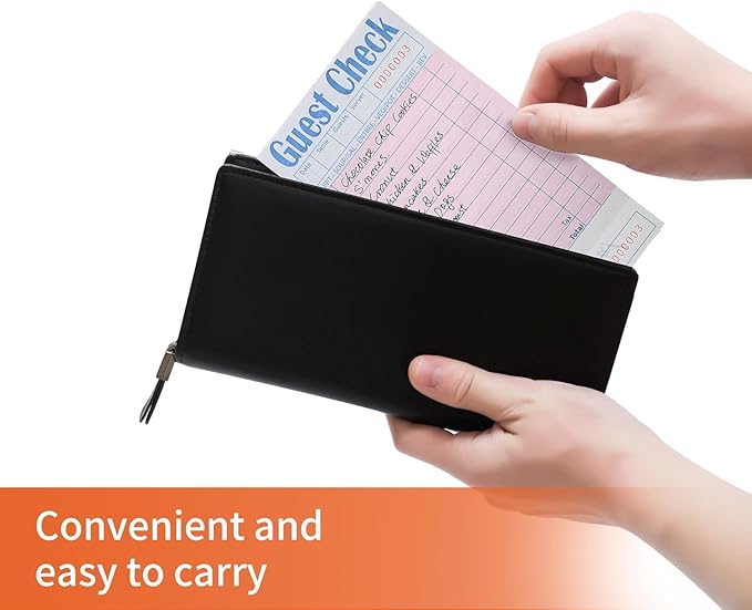 4 Pack Pink Guest Checks Books for Servers Server Note Pads, Waiter Checkbook, Waitress Notepad for Restaurants, Paper Checks 50 Sheets/Pack, 200 Total Tickets