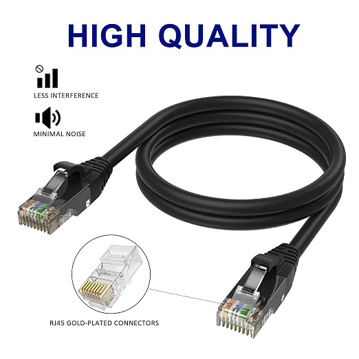 Adoreen Cat 6 Ethernet Cable 1.5 Ft-3 Pack, High Speed Short Patch Cables - Image 3