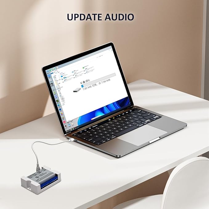 80W Vocie Playback Module,CH358D Low Lever Trigger 8MB DC 9-24V Sound Board with Case,Support USB Download,MP3 Hardware Decoding,10-Way Button One-to-One,8 Combined Playback for Industry Broadcast.