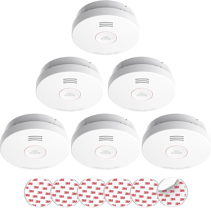 SITERLINK Smoke Detectors 10 Year Battery Operated, UL217-9th Listed Smoke Alarm by SITERWELL