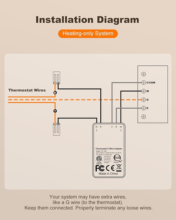 C Wire Adapter for Google Nest Thermostat, Replacement for Nest Power Connector - Image 5