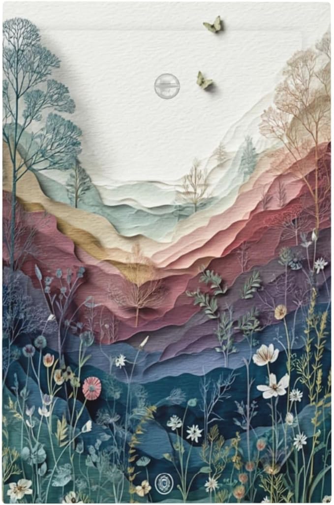 Bvtewkhz Wildflowers Rustic Flowers Floral Plants No Device Single Blank Wall Plate Cover Decorative Light Switch Covers Electrical Faceplate Switch Plates for Bathroom Kitchen Home