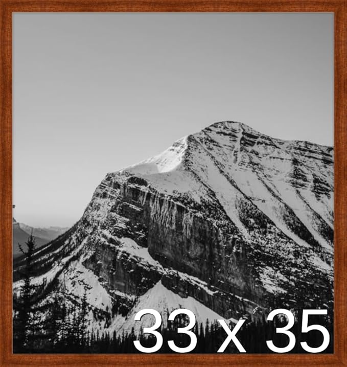 Frame It Easy 33 x 35 Russet Wood Frame (Derby)