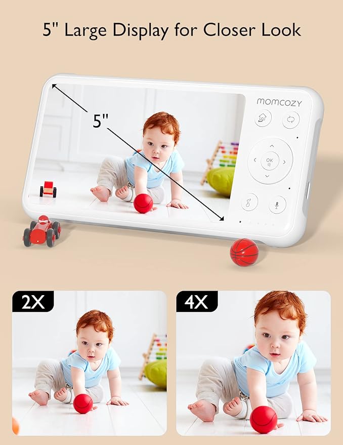 Momcozy Baby Monitor BM01 Add-on Camera Unit, 1080P HD Resolution, - Image 6
