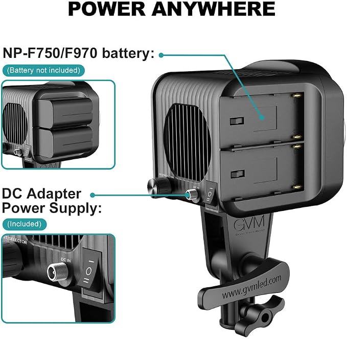 GVM SD80S 80W COB Video Light Kit, 5600K Continuous Lighting - Image 2