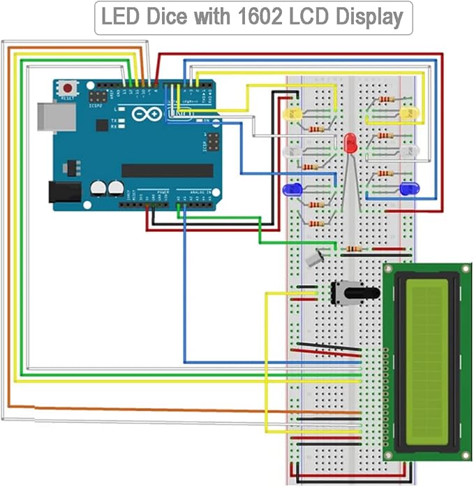 DIYmalls 16x2 1602 LCD Display Screen Module DC 5V White Character Blue Backlight 1602A 16 Pin Parallel Interface AIP31066 Controller for Arduino ESP32 Development Board (Pack of 4), no IIC