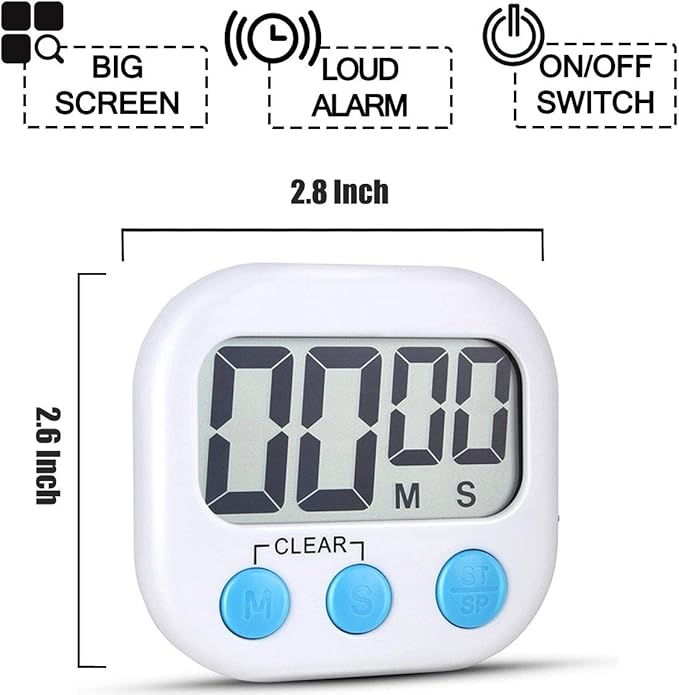 Classroom Timers for Teachers Kids Large Magnetic Digital Timer Teacher Supplies 2 Pack-Green White