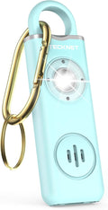 TECKNET Rechargeable Personal Safety Alarm for Women, 130dB Self Defense Keychain Alarm with SOS Strobe Light, Low Battery Notice, Personal Alarm Loud Siren Safety Keychain for Girls Kids Elderly
