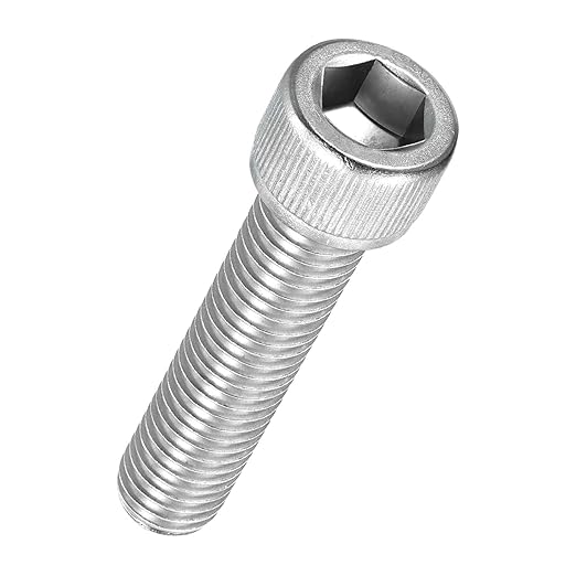 Kozelo 4pcs Socket Head Cap Screws - [M12-1.75 x 50mm] 304 Stainless Steel Allen Socket Drive for Electrical Motor 3D Printing Fan Engine Replacement Use, Silver