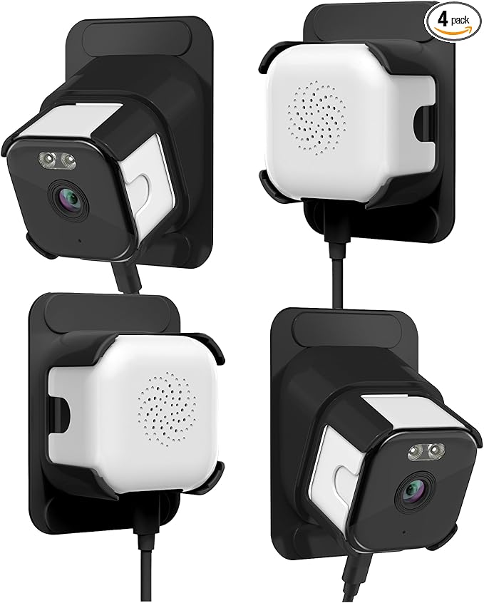 EVERSECU 2K Window Camera with Adhesive Mount, Starlight Color Night Vision, Motion Detection, 2-Way Audio, 2.4G/5G WiFi, Work with Alexa, Perfect for Front Door, Porch, Backyard Monitoring(4pack)