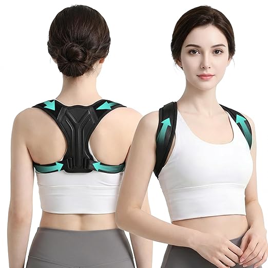 Anatomical Y-Shape Upper Back Brace Posture Corrector For Women,Superior Fabric Back Straightener Posture Corrector Brace，Invisible Confidence & Maximum Breathability,Office Essential