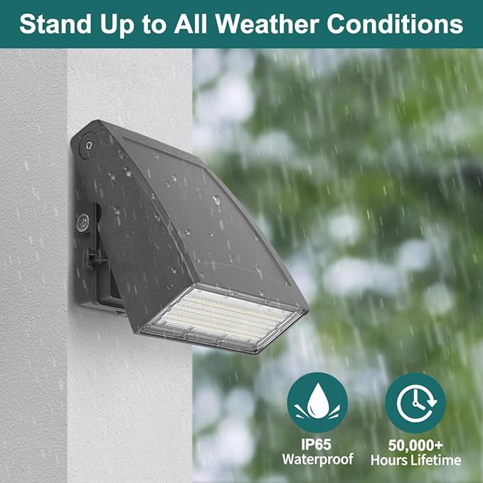 kadision 60W LED Wall Pack Light with Dusk-to-Dawn Photocell, 0-90° Adjustable Full Cutoff Outdoor Wall Light for House Yard Garage, 7800lm 5000K Daylight 100-277V ETL Listed