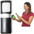 Small-Magnifying-Glass with LED-Light 3X Lighted-Pocket EasY Magnifier -Hand Held Lighted Magnify Glasses for Close Work Reading Books Pill Bottles; Mini Lens for Visually Impaired A Low Vision Aid