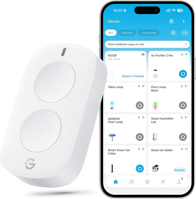 GoveeLife Smart Mini Double Button Switch, Group Control Multiple Devices by GoveeLife