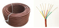 EASTWIRE 18/8 100ft Thermostat Wire, Solid Copper Wire, 18 Gauge 10 Conductors, ETL Listed CL2 Power Limited Circuit Cable for Indoor/Outdoor Low Voltage Applications Use,Brown