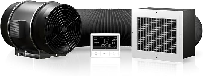 AC Infinity CLOUDWAY Whole House EC Fan T12, 1600 CFM with Temperature Humidity Controller, WiFi Integrated App Control – Ceiling Mount House Attic Vent Fan, Exhaust Home Ventilation System