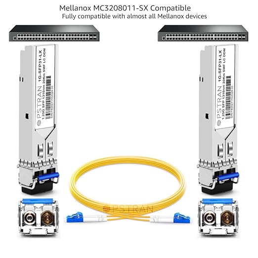 OPSTRAN 1000BASE-LX/LH SFP Optical Transceiver Module Compatible with Mellanox MC3208011-LX 1310nm 20km DOM Duplex LC SMF