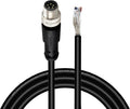Lonlonty M8 5 Pin Male Socket Panel Aviation Wire,8mm Industrial Circular Sensor Connector Cable Shielded,Outdoor Waterproof IP67 B Coding 6.5Ft/2M