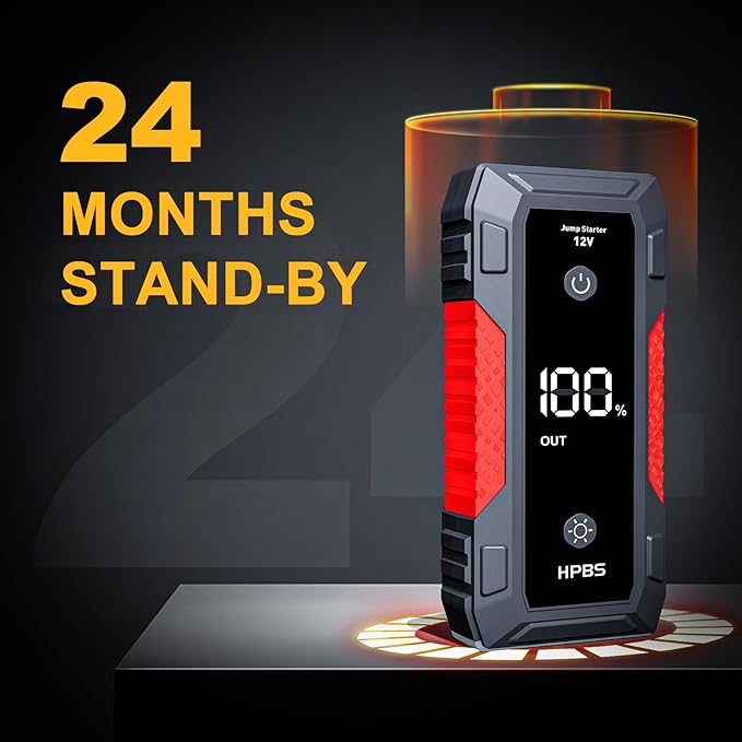HPBS H50 Jump Starter - 5000A Jump Starter Battery Pack for Up to 10.0L Gas and 8.0L Diesel Engines, 12V Car Battery Jumper Starter Portable with 3.0" LCD Display, Jump Box