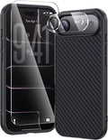 toushion 3 in 1 for iPhone Air Case Carbon Fiber Black&Grey, Fits MagSafe by Unknown