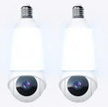 Light Bulb Security Camera, Smart AI Cam 2K HD Outdoor Lightbulb Camera by JCMNETE