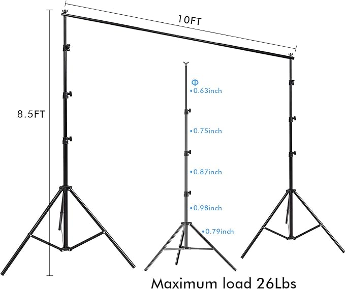 SLOW DOLPHIN 10 x 8.5 ft Photography Photo Video Studio Background Stand - Image 2