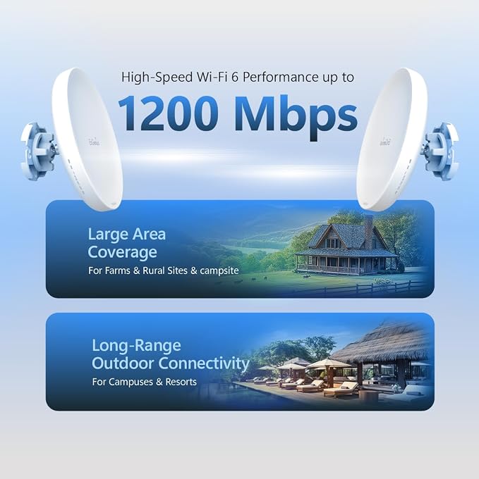EnGenius EnStation6 Outdoor Wi-Fi 6 Wireless Bridge, 1200 Mbps, 2x2 MIMO - Image 3