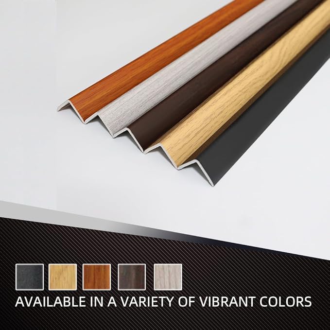 OUZUGIE 8-Pack 57 Inches, WPC Slat Wall Panel Trim,Corner Guard for High Grille (Teak)
