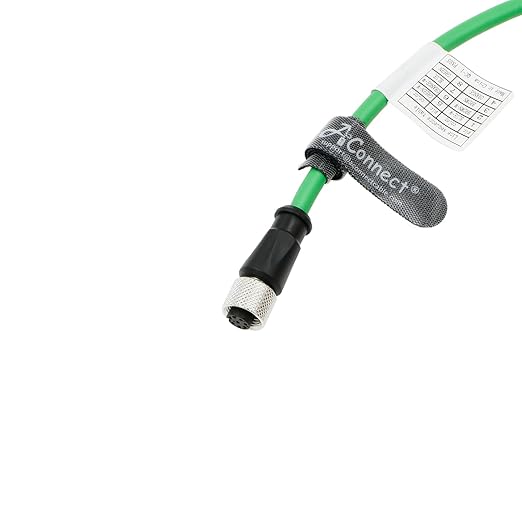 AConnect M12 A Code 8 Pin Female to Flying Leads Cable Industrial Aviation Sensor Waterproof Electrical Shielded Cable for Industrial Cameras Automation Device Network Fieldbus Module 8M
