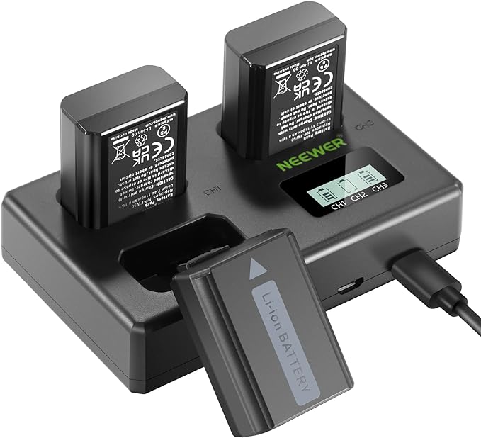 NEEWER Replacement Battery and Charger Set by Neewer