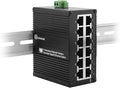 12 Port Gigabit Ethernet Switch, Unmanaged Industrial Network Switch, Dual by ATROODAC