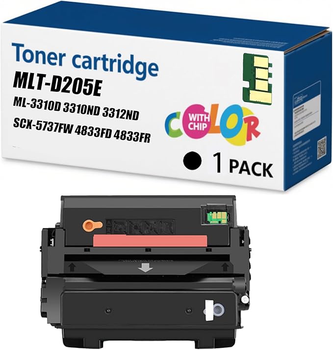 TEDGSH MLT-D205E Toner Cartridge Compatible for Samsung ML-3310D 3310ND 3312ND, SCX-5737FW 4833FD 4833FR Printers, 10,000 Pages Black