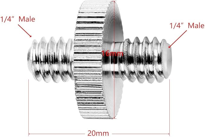 Anwenk 1/4 to 3/8 Screw Adapter Converter Threaded Screws Adapter Spigot Screw - Image 4